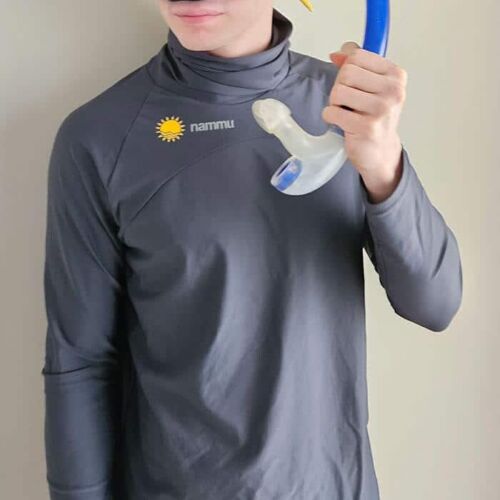 Sun Protective Turtleneck Swim Shirt with pocket - Men