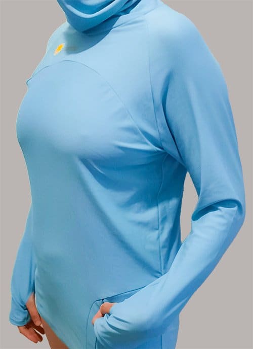 light blue women nammu sun protective swim shirt