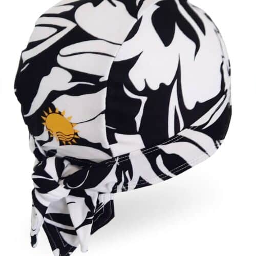 nammu swimming caps UPF 50 sun protection swim hat classic print balck and white