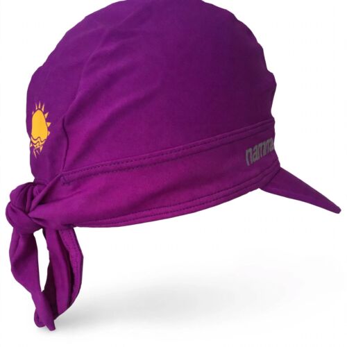 nammu swimming caps UPF 50 sun protection swim hat with visor purple