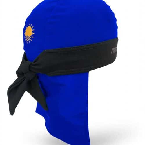 nammu swimming caps UPF 50 sun protection swim hat ex uv blue