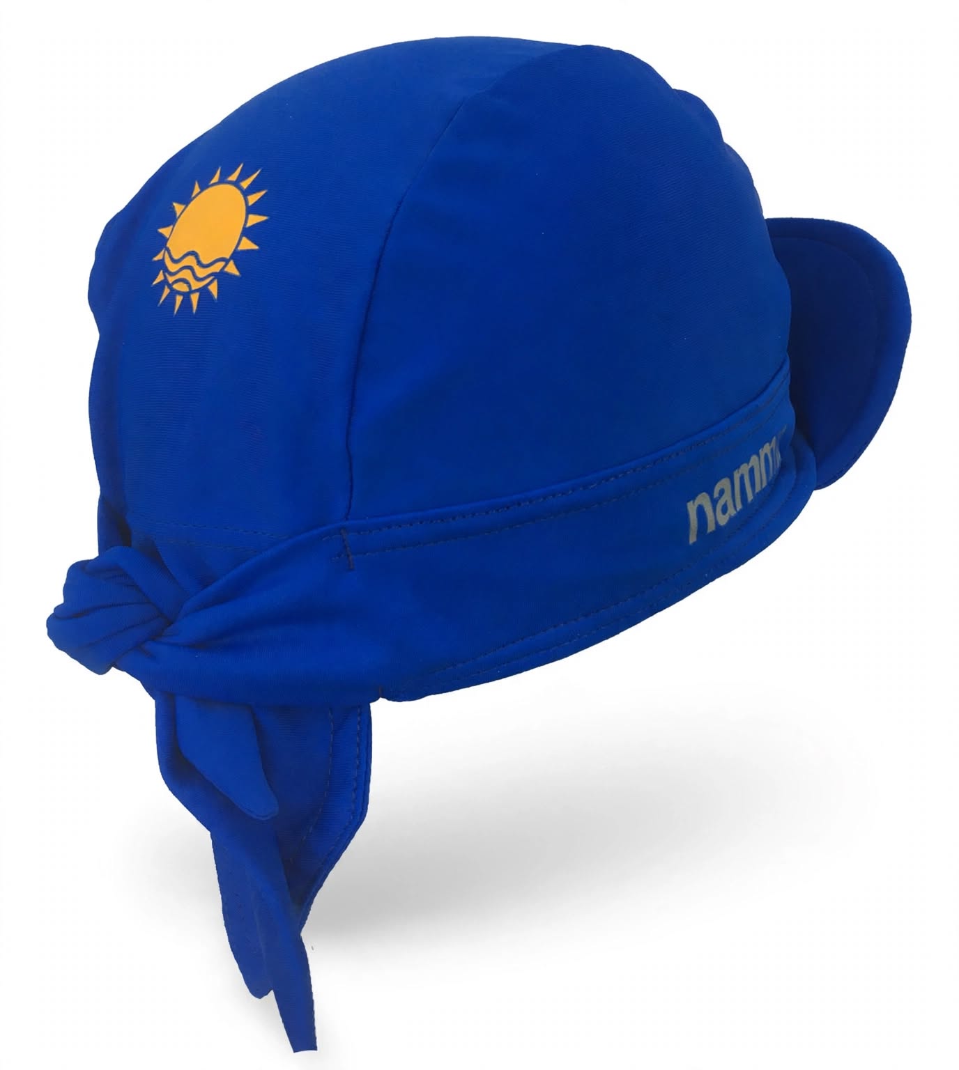 nammu swimming caps UPF 50 sun protection swim hat pull back blue
