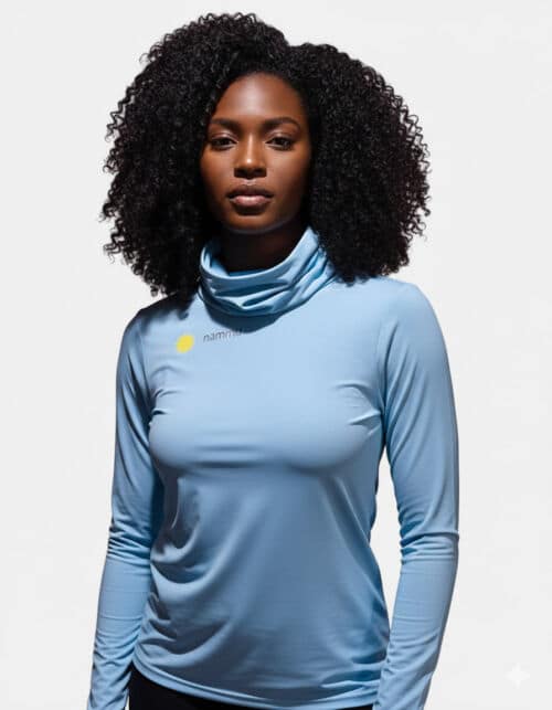 light blue women nammu sun protective swim shirt