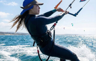kitesurf with nammu sun protective swimming cap
