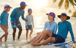 nammu sun protection for family vaction on the beach